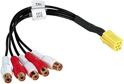 Hama Adapter Cable Mini-ISO 6-pin/yellow 5 RCA (phono) Sockets 5xRCA Nero