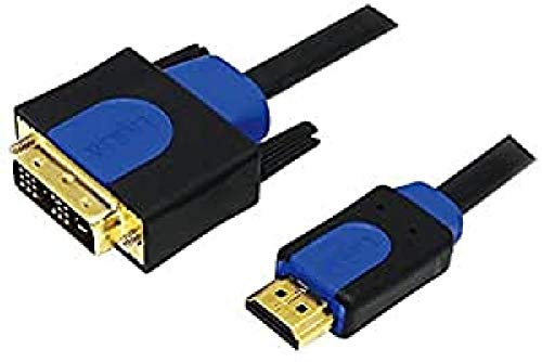 Logilink CHB3102 cavo e adattatore video 2 m HDMI DVI-D Nero, Blu