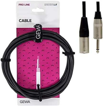 Gewa Cavo per altoparlanti  Pro Line, 10 m, nero, spina REAN, jack mono da 6,3 mm XLR (m),