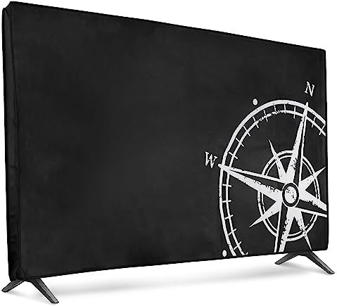 kwmobile Protezione 32" TV Cover Proteggi-Schermo PC e TV 32" TV Custodia Protettiva Anti-Polvere bianco/nero