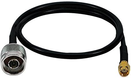 Logilink wl0104 Pigtail Cavo, N Type maschio a R di SMA Male Connector, CFD200, 500 mm Nero