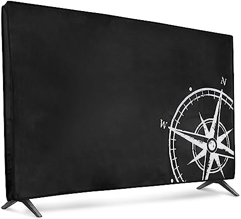 kwmobile Protezione 40" TV Cover Proteggi-Schermo PC e TV 40" TV Custodia Protettiva Anti-Polvere bianco/nero