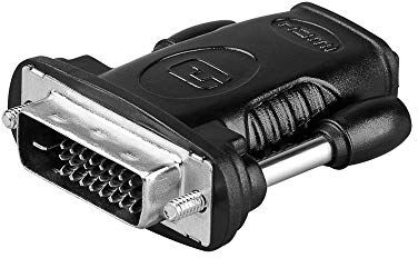 goobay 68482 Adattatore HDMI/DVI-D, Placcato Nickel, Nero