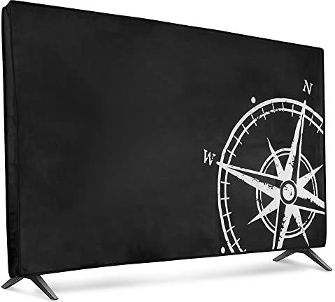 kwmobile Protezione 55" TV Cover Proteggi-Schermo PC e TV 55" TV Custodia Protettiva Anti-Polvere bianco/nero