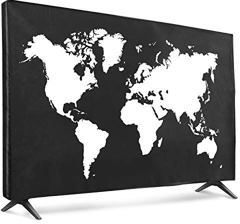 kwmobile Protezione 55" TV Cover Proteggi-Schermo PC e TV 55" TV Custodia Protettiva Anti-Polvere bianco/nero