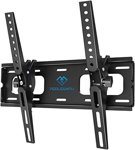 PERLESMITH Supporto TV Parete Inclinabile Staffa da Parete per TV da 26-65 Pollici, Max VESA 400x400, Staffa Ultra Resistente 60 kg