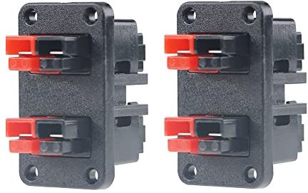 Generic Pannello della staffa di montaggio fissa della spina per Anderson, 45A 600V Plug Single Pole Pannello della staffa fissa a quattro posizioni con spina 4Pcs