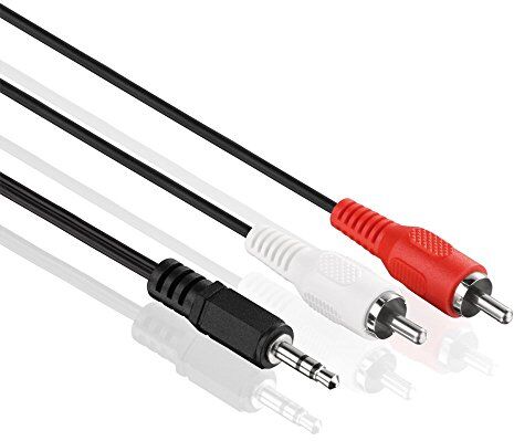 PureLink HDSupply AC030-025 Cavo di prolunga audio stereo 2x cinch plug to 3.5mm plug, design ultra sottile, 2,50m, nero