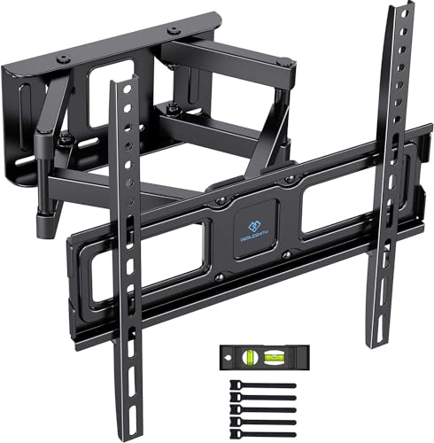 PERLESMITH Supporto da parete per TV, orientabile e inclinabile, per TV o monitor da 26-65 pollici, fino a 45 kg, VESA 400 x 400 mm