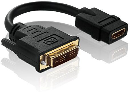 PureLink Adattatore DVI/HDMI ad alta velocità (DVI-D maschio (18 + 1) a HDMI A femmina), certificato, 0,1 m