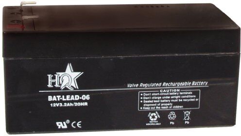 HQ Batteria al piombo ermetica ricaricabile 12 Volt 3.2 Ah con faston  BAT-LEAD-06