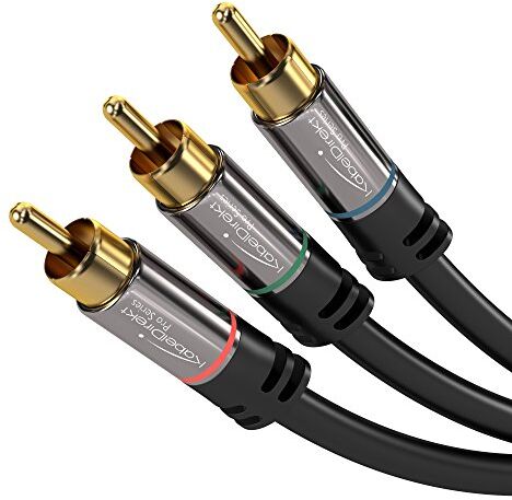 KabelDirekt – 1m Cavo a Componenti (3x connettori RCA Maschio su 3x connettori RCA Maschio, FullHD 1080i, per collegare televisori, beamer), PRO Series