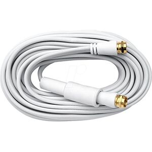 Axing SFK 250-02 cavo coassiale piatto con connettori F per antenna 2,5 m, bianco Axing SFK 250-02 cavo coassiale piatto con connettori F per antenna 2,5 m, bianco