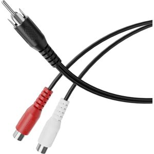 HDSupply adaptador de audio, cable en Y, cable de audio, conector RCA cinch a toma cinch 2x, para subwoofer, barra de sonido, TV, coche, radio, smartphone, tablet, negro HDSupply adaptador de audio, cable en Y, cable de audio, conector RCA cinch a toma cinch 2x, para subwoofer, barra de sonido, TV, coche, radio, smartphone, tablet, negro