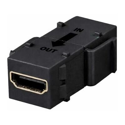 Logilink 057638 Accoppiatore Keystone HDMI con Ripetitore Nero Nero Logilink 057638 Accoppiatore Keystone HDMI con Ripetitore Nero Nero