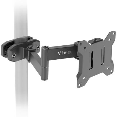 VIVO Braccio Monitor Nero da Palo per Schermi da 17 a 32", MOUNT-POLE01A Acciaio ad alta resistenza universale, braccio VESA snodabile, piastra 75/100mm VIVO Braccio Monitor Nero da Palo per Schermi da 17 a 32", MOUNT-POLE01A Acciaio ad alta resistenza universale, braccio VESA snodabile, piastra 75/100mm