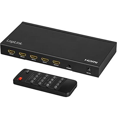 Logilink Switch HDMI a 4 porte, 4 ingressi/1 uscita (4 video su 1 TV) con multiviewer (4 video contemporaneamente), UHD 4K/30 Hz, scaler Logilink Switch HDMI a 4 porte, 4 ingressi/1 uscita (4 video su 1 TV) con multiviewer (4 video contemporaneamente), UHD 4K/30 Hz, scaler