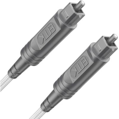 EMK Cavo audio ottico digitale Toslink, 1M con rivestimento in nylon intrecciato, resistente e flessibile, cavo in fibra ottica Home Theater, soundbar, TV EMK Cavo audio ottico digitale Toslink, 1M con rivestimento in nylon intrecciato, resistente e flessibile, cavo in fibra ottica Home Theater, soundbar, TV
