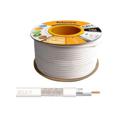 Televes Cavo coassiale, 100 m, colore: bianco, 17 Vatc CXT 1-, classe A Televes Cavo coassiale, 100 m, colore: bianco, 17 Vatc CXT 1-, classe A