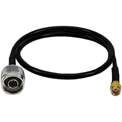 Logilink wl0104 Pigtail Cavo, N Type maschio a R di SMA Male Connector, CFD200, 500 mm Nero Logilink wl0104 Pigtail Cavo, N Type maschio a R di SMA Male Connector, CFD200, 500 mm Nero