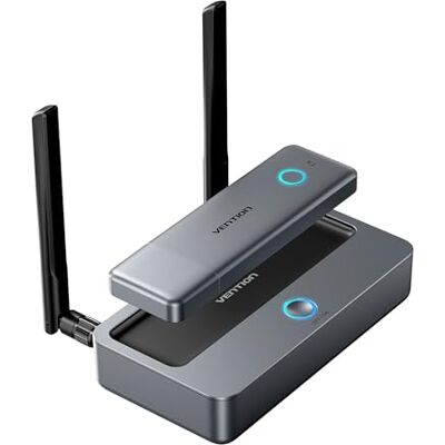VENTION Trasmettitore e Ricevitore HDMI Wireless 165FT/50M, 1080P@60Hz Plug & Play, Kit Estensore HDMI Wireless 5G per Trasmettere Video e Audio su Monitor da Laptop/PC/TV Box/Proiettore VENTION Trasmettitore e Ricevitore HDMI Wireless 165FT/50M, 1080P@60Hz Plug & Play, Kit Estensore HDMI Wireless 5G per Trasmettere Video e Audio su Monitor da Laptop/PC/TV Box/Proiettore