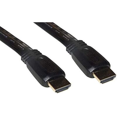 LINK LKCHDMIF Cavo HDMI Piatto Alta velocità (2 m, Nero) – Compatibile con HDTV, Monitor ad Alta Definizione e proiettori – Contatti Dorati per Trasmissione Segnale ottimale LINK LKCHDMIF Cavo HDMI Piatto Alta velocità (2 m, Nero) – Compatibile con HDTV, Monitor ad Alta Definizione e proiettori – Contatti Dorati per Trasmissione Segnale ottimale