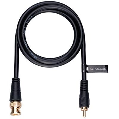 Keple Cavo Coassiale RG59 1m BNC Maschio a Spina Maschio RCA Con Connettore Dorato 75 Ohm per Sistemi Videosorveglianza e Sicurezza TV Keple Cavo Coassiale RG59 1m BNC Maschio a Spina Maschio RCA Con Connettore Dorato 75 Ohm per Sistemi Videosorveglianza e Sicurezza TV