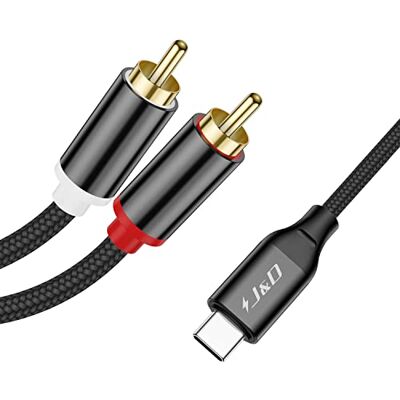 J&D Cavo Audio USB C a RCA, Cavo Convertitore Audio Stereo Intrecciato Tipo-C Maschio a 2RCA Maschio Cavo Y Splitter Compatibile con Google Pixel 10/9/8, iPhone 16/17 Series, 1 m J&D Cavo Audio USB C a RCA, Cavo Convertitore Audio Stereo Intrecciato Tipo-C Maschio a 2RCA Maschio Cavo Y Splitter Compatibile con Google Pixel 10/9/8, iPhone 16/17 Series, 1 m