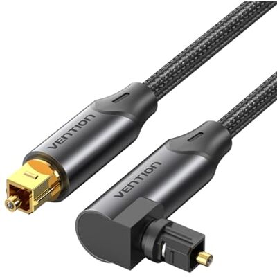 VENTION Cavo audio ottico digitale ad angolo retto, cavo audio digitale Toslink per soundbar e TV, cavo ottico dorato per home cinema, S/PDIF, PS4, Xbox, impianto stereo(4.92FT) VENTION Cavo audio ottico digitale ad angolo retto, cavo audio digitale Toslink per soundbar e TV, cavo ottico dorato per home cinema, S/PDIF, PS4, Xbox, impianto stereo(4.92FT)