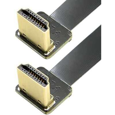 chenyang Cavo piatto FPV HDMI tipo A maschio a maschio HDTV FPC da 0.5M per la fotografia aerea multicottero 90 Degree Down Angled chenyang Cavo piatto FPV HDMI tipo A maschio a maschio HDTV FPC da 0.5M per la fotografia aerea multicottero 90 Degree Down Angled