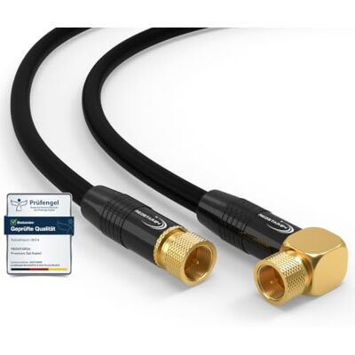 RedStar24 Antenna Satellitare Cavo 2m TV SAT HD 2X Connettori F 1x 90° Angolato Coassiale Connettore di Metallo Ultra HD 4K 3D UHD Satellitari Nero 2 Metri RedStar24 Antenna Satellitare Cavo 2m TV SAT HD 2X Connettori F 1x 90° Angolato Coassiale Connettore di Metallo Ultra HD 4K 3D UHD Satellitari Nero 2 Metri