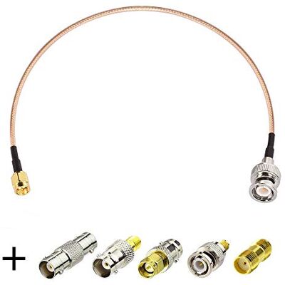 Superbat Cavo RG316 Sottile SMA-BNC Maschio 50 Ohm 15cm + 5 Adattatori Superbat Cavo RG316 Sottile SMA-BNC Maschio 50 Ohm 15cm + 5 Adattatori