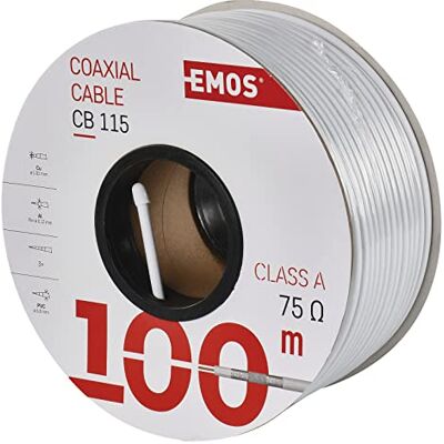 EMOS cavo coassiale cb115, 100 m EMOS cavo coassiale cb115, 100 m
