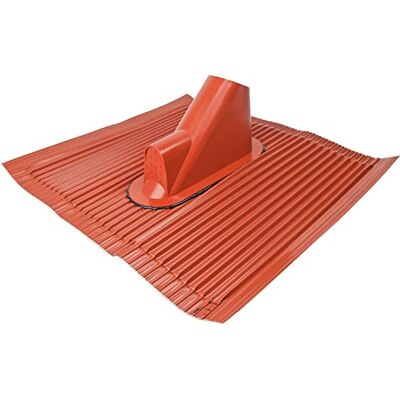 SCHWAIGER Copertura per Tetto in Alluminio, Mattoni, Rosso/Nero Fino a Ø 60 mm, Colore: Rosso Mattone SCHWAIGER Copertura per Tetto in Alluminio, Mattoni, Rosso/Nero Fino a Ø 60 mm, Colore: Rosso Mattone