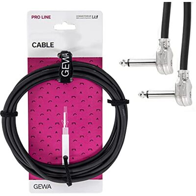 GEWA Cavo patch Pro Line 0,3 m, nero, spina REAN, jack angolare 6,3 mm mono jack angolare 6,3 mm mono, GEWA Cavo patch Pro Line 0,3 m, nero, spina REAN, jack angolare 6,3 mm mono jack angolare 6,3 mm mono,