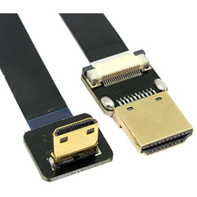chenyang CY Cavo piatto da Mini HDMI FPV maschio con angolazione a 90 gradi verso il basso a HDMI FPC maschio, da 50 cm, per droni per fotografia aerea chenyang CY Cavo piatto da Mini HDMI FPV maschio con angolazione a 90 gradi verso il basso a HDMI FPC maschio, da 50 cm, per droni per fotografia aerea