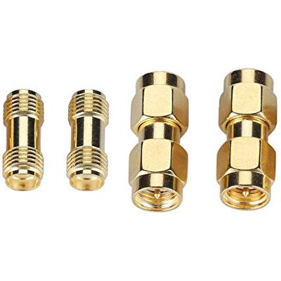VBESTLIFE Connettore SMA 4PCS, 2 connettori SMA Maschio a SMA Maschio + 2 Adattatore SMA Femmina a SMA Femmina Connettore Adattatore coassiale RF VBESTLIFE Connettore SMA 4PCS, 2 connettori SMA Maschio a SMA Maschio + 2 Adattatore SMA Femmina a SMA Femmina Connettore Adattatore coassiale RF