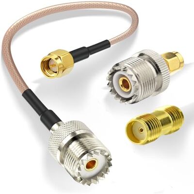 Superbat Cavo Prolunga RG316 1m SMA Maschio a SO239 UHF 50 Ohm Kit 2 Adaptateurs Inclus, Sottile e Flessibile, per Radio CB, Analizzatori di Spettro, Generatori di Segnali, Oscilloscopio Superbat Cavo Prolunga RG316 1m SMA Maschio a SO239 UHF 50 Ohm Kit 2 Adaptateurs Inclus, Sottile e Flessibile, per Radio CB, Analizzatori di Spettro, Generatori di Segnali, Oscilloscopio