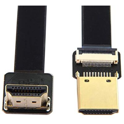 chenyang CYFPV FPV HDMI maschio a HDMI maschio ad angolo di 90 gradi HDTV FPC cavo piatto per FPV HDTV Multicopter fotografia aerea Up angled 50CM chenyang CYFPV FPV HDMI maschio a HDMI maschio ad angolo di 90 gradi HDTV FPC cavo piatto per FPV HDTV Multicopter fotografia aerea Up angled 50CM