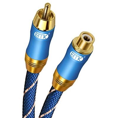 EMK Cavo di Prolunga RCA (1 m) Cavo Subwoofer Cavi RCA Maschio a Femmina EMK Cavo di Prolunga RCA (1 m) Cavo Subwoofer Cavi RCA Maschio a Femmina
