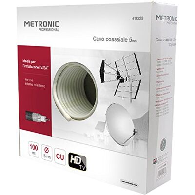 Metronic 414225 Cavo Coassiale, Bianco Metronic 414225 Cavo Coassiale, Bianco