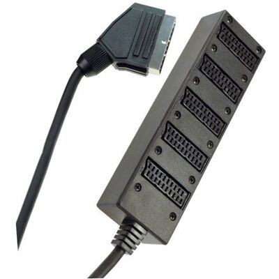 Hama , ciabatta multipresa, 5 ingressi scart femmina => 1 uscita scart maschio Hama , ciabatta multipresa, 5 ingressi scart femmina => 1 uscita scart maschio