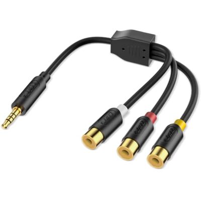 J&D Adattatore per componenti AV, adattatore di ingresso AV da 3 RCA a 3,5 mm, femmina a maschio, compatibile solo con TV Sony, adatto per lettori DVD, console di gioco, 20 cm J&D Adattatore per componenti AV, adattatore di ingresso AV da 3 RCA a 3,5 mm, femmina a maschio, compatibile solo con TV Sony, adatto per lettori DVD, console di gioco, 20 cm