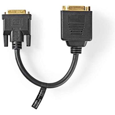 NEDIS Cavo DVI DVI-D maschio 24 + 1 pin 2 x DVI-D femmina NEDIS Cavo DVI DVI-D maschio 24 + 1 pin 2 x DVI-D femmina