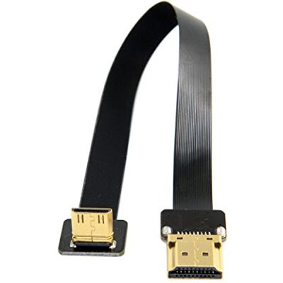 chenyang Cyfpv fino ad angolo di 90 gradi FPV mini HDMI maschio a HDMI maschio FPC cavo piatto per HDTV FPV Multicopter fotografia aerea 20 cm chenyang Cyfpv fino ad angolo di 90 gradi FPV mini HDMI maschio a HDMI maschio FPC cavo piatto per HDTV FPV Multicopter fotografia aerea 20 cm