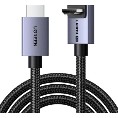 UGREEN 8K Cavo HDMI 2.1 Curvo 90° 10K 8K 60Hz Alta Velocità 48Gbps (3M) UGREEN 8K Cavo HDMI 2.1 Curvo 90° 10K 8K 60Hz Alta Velocità 48Gbps (3M)