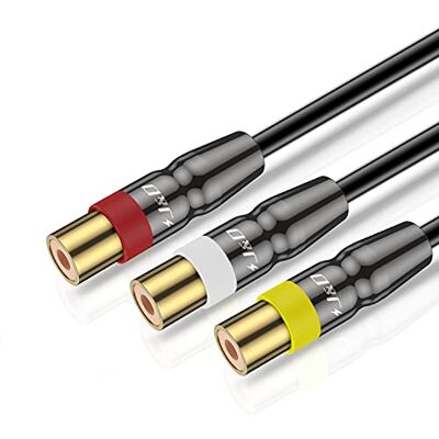 J&D Cavo da 3RCA a 3RCA Prolunga, Cavo RCA Guscio in Rame Heavy Duty 3 RCA Maschio a 3 RCA Femmina Cavo Audio Stereo, Cavi RCA, 0.9 Meter J&D Cavo da 3RCA a 3RCA Prolunga, Cavo RCA Guscio in Rame Heavy Duty 3 RCA Maschio a 3 RCA Femmina Cavo Audio Stereo, Cavi RCA, 0.9 Meter