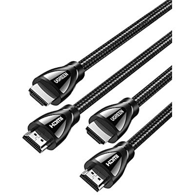 UGREEN 2 Pezzi Cavo HDMI 2.1 8K@60Hz 4K@120Hz Alta Velocità 48Gbps 3M UGREEN 2 Pezzi Cavo HDMI 2.1 8K@60Hz 4K@120Hz Alta Velocità 48Gbps 3M