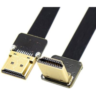 chenyang CY, cavo piatto da 20 cm, HDTV FPC, tipo A, da maschio FPV HDMI a maschio HDMI ad angolo retto, per riprese aeree tramite multicotteri chenyang CY, cavo piatto da 20 cm, HDTV FPC, tipo A, da maschio FPV HDMI a maschio HDMI ad angolo retto, per riprese aeree tramite multicotteri