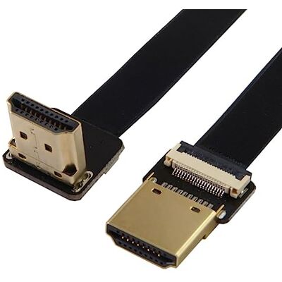 chenyang CYFPV, Cavo piatto HDMI tipo A da maschio a maschio HDTV FPC per fotografia aerea da multicottero FPV HDTV, angolo di 90 gradi, 0,5 m chenyang CYFPV, Cavo piatto HDMI tipo A da maschio a maschio HDTV FPC per fotografia aerea da multicottero FPV HDTV, angolo di 90 gradi, 0,5 m
